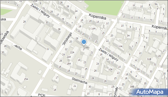 Katowice, Skłodowskiej-Curie Marii, 17, mapa Katowic