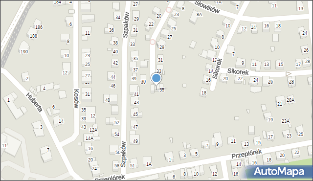 Katowice, Skowronków, 37, mapa Katowic