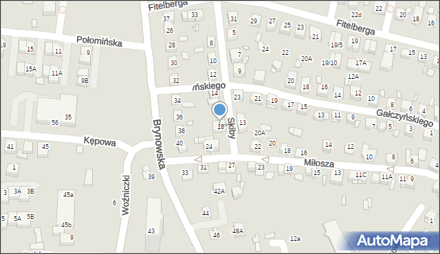 Katowice, Skiby Kazimierza, 18, mapa Katowic