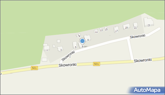 Kąty Rybackie, Skowronki, 7, mapa Kąty Rybackie