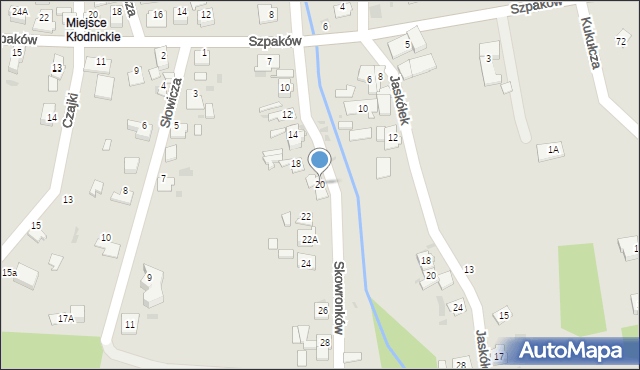 Kędzierzyn-Koźle, Skowronków, 20, mapa Kędzierzyna-Koźle