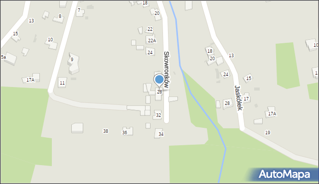 Kędzierzyn-Koźle, Skowronków, 28, mapa Kędzierzyna-Koźle