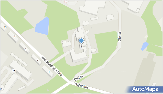 Kętrzyn, Skłodowskiej-Curie Marii, 2, mapa Kętrzyn