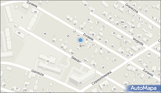 Kielce, Skłodowskiej-Curie Marii, 56, mapa Kielc
