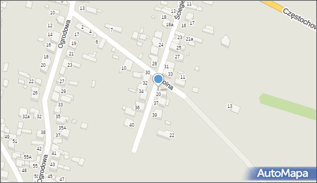 Kłobuck, Skorupki Ignacego Jana, ks., 35, mapa Kłobuck