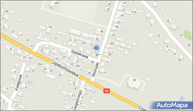 Kłobuck, Skorupki Ignacego Jana, ks., 56, mapa Kłobuck