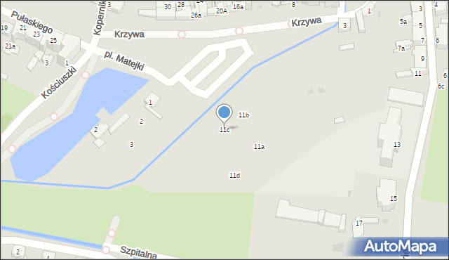 Kluczbork, Skłodowskiej-Curie Marii, 11c, mapa Kluczbork