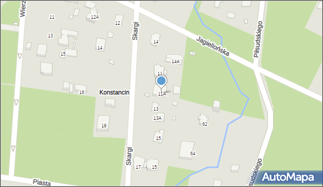 Konstancin-Jeziorna, Skargi Piotra, ks., 11A, mapa Konstancin-Jeziorna