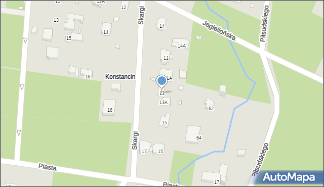 Konstancin-Jeziorna, Skargi Piotra, ks., 13, mapa Konstancin-Jeziorna