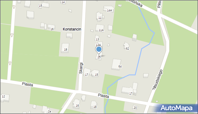 Konstancin-Jeziorna, Skargi Piotra, ks., 15, mapa Konstancin-Jeziorna