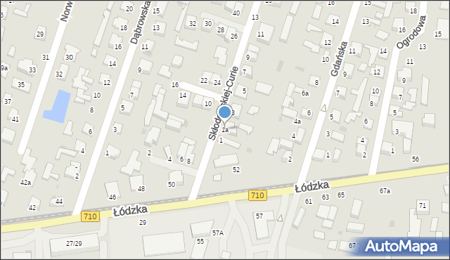 Konstantynów Łódzki, Skłodowskiej-Curie Marii, 1a, mapa Konstantynów Łódzki