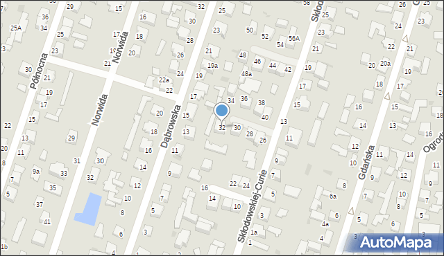 Konstantynów Łódzki, Skłodowskiej-Curie Marii, 32, mapa Konstantynów Łódzki