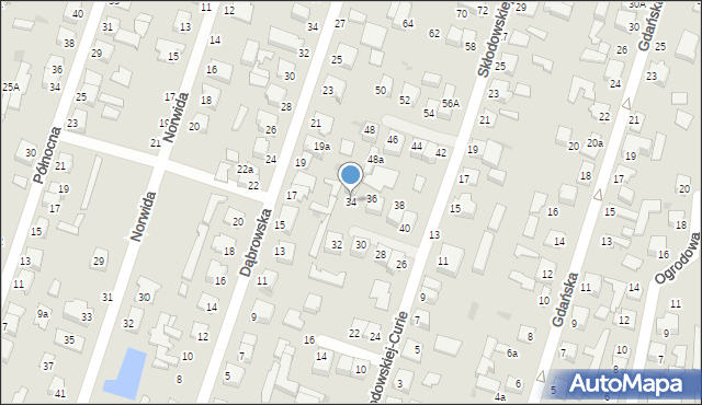 Konstantynów Łódzki, Skłodowskiej-Curie Marii, 34, mapa Konstantynów Łódzki