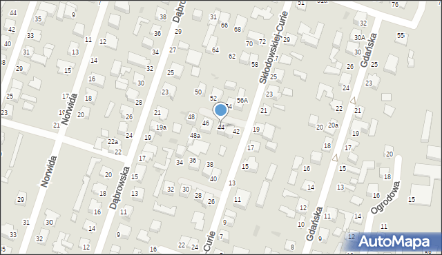 Konstantynów Łódzki, Skłodowskiej-Curie Marii, 44, mapa Konstantynów Łódzki