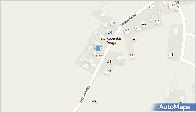 Kopanka, Skawińska, 112, mapa Kopanka