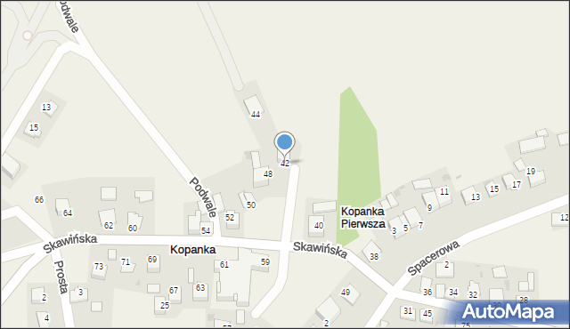 Kopanka, Skawińska, 42, mapa Kopanka