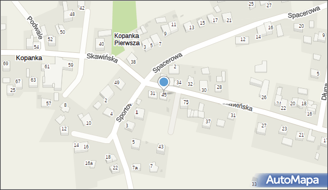 Kopanka, Skawińska, 45, mapa Kopanka