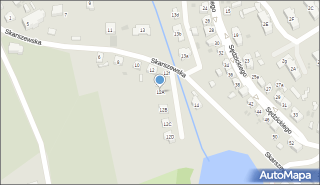 Kościerzyna, Skarszewska, 12A, mapa Kościerzyna