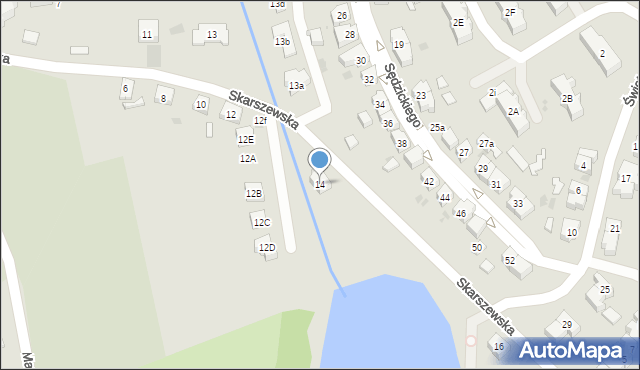 Kościerzyna, Skarszewska, 14, mapa Kościerzyna