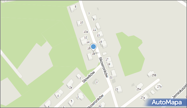 Koszalin, Skowronków, 18, mapa Koszalina