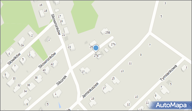 Koszalin, Skowronków, 27a, mapa Koszalina