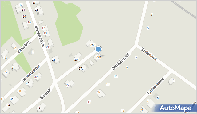 Koszalin, Skowronków, 27b, mapa Koszalina