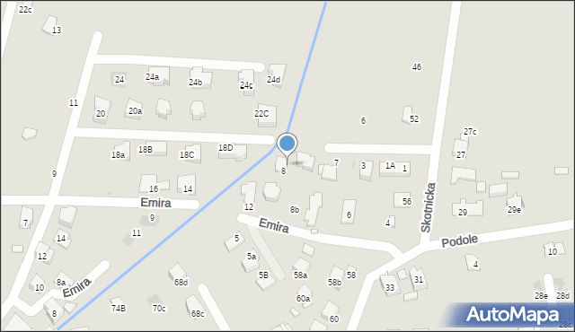 Kraków, Skotnicka, 54c, mapa Krakowa