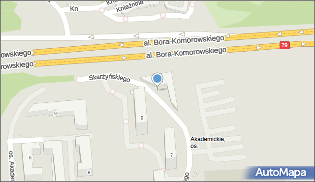 Kraków, Skarżyńskiego Stanisława, 19, mapa Krakowa
