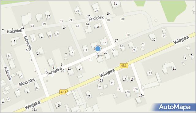 Krosinko, Skrzynka, 18, mapa Krosinko