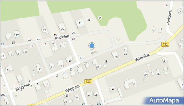 Krosinko, Skrzynka, 19, mapa Krosinko