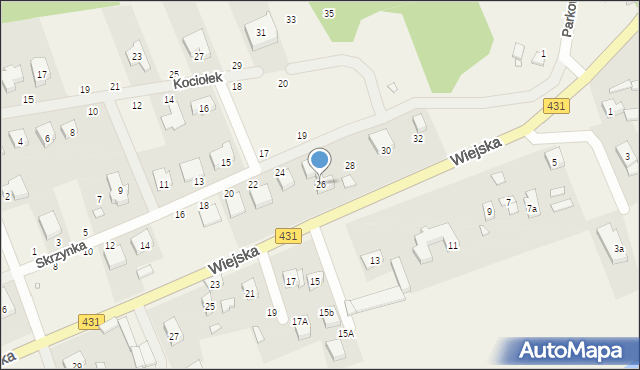 Krosinko, Skrzynka, 26, mapa Krosinko