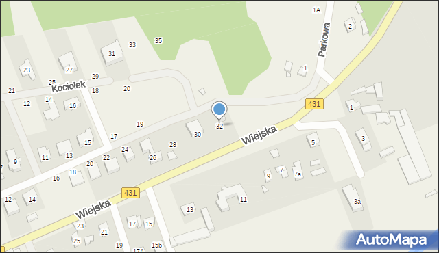 Krosinko, Skrzynka, 32, mapa Krosinko