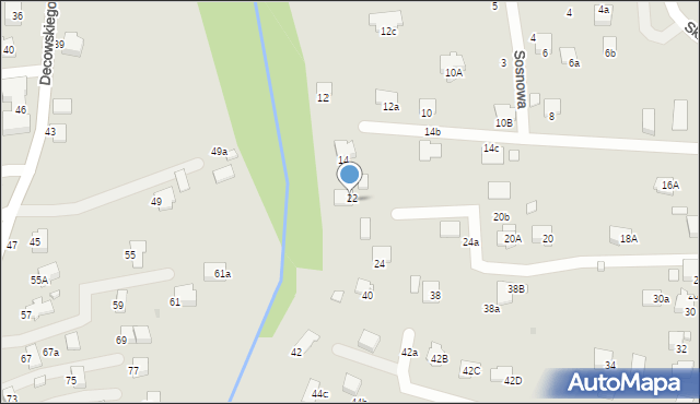 Krosno, Skłodowskiej-Curie Marii, 22a, mapa Krosna