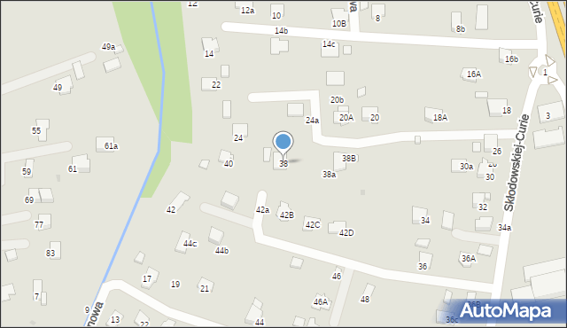 Krosno, Skłodowskiej-Curie Marii, 38, mapa Krosna