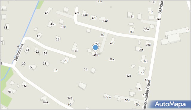 Krosno, Skłodowskiej-Curie Marii, 46B, mapa Krosna