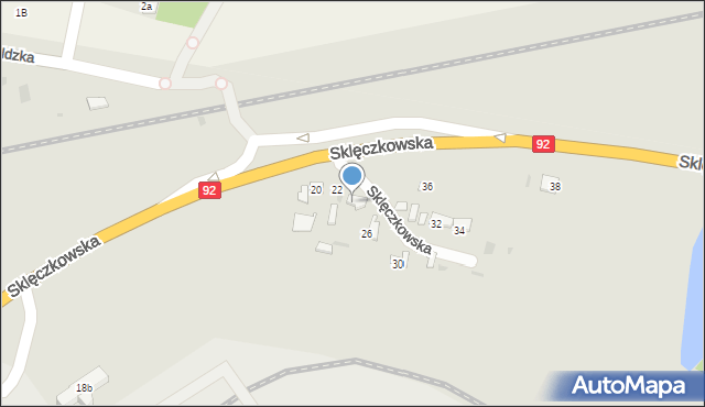 Kutno, Sklęczkowska, 24, mapa Kutno