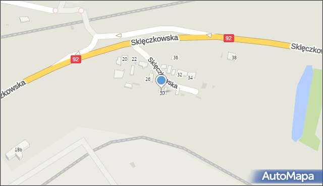 Kutno, Sklęczkowska, 30, mapa Kutno