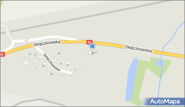 Kutno, Sklęczkowska, 38, mapa Kutno