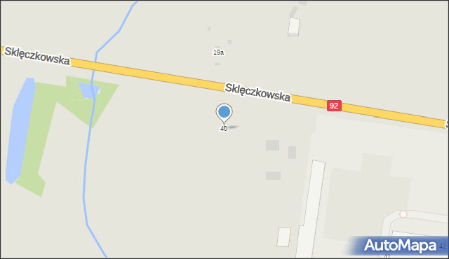 Kutno, Sklęczkowska, 40, mapa Kutno