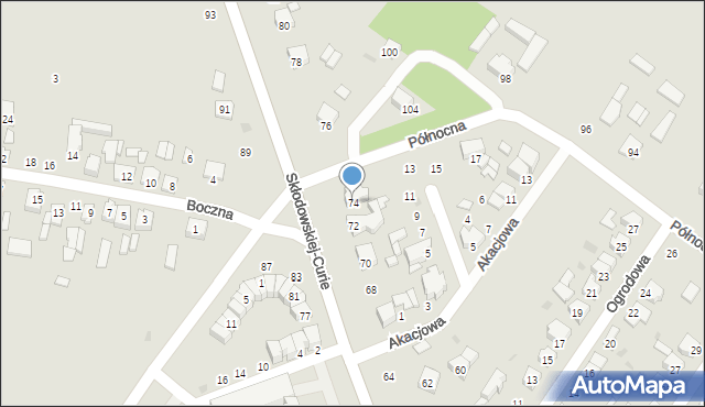 Kutno, Skłodowskiej-Curie Marii, 74, mapa Kutno