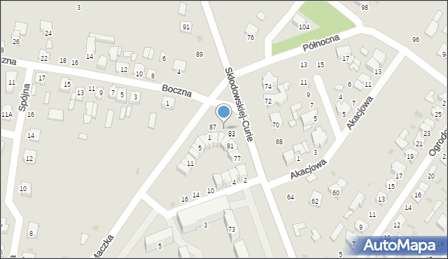 Kutno, Skłodowskiej-Curie Marii, 85, mapa Kutno