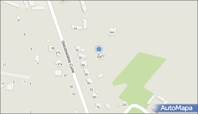 Kutno, Skłodowskiej-Curie Marii, 92a, mapa Kutno