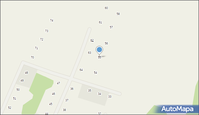 Kuźnik, Skoki, 55, mapa Kuźnik