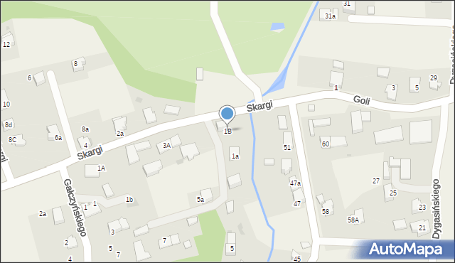 Łąka, Skargi Piotra, ks., 1B, mapa Łąka