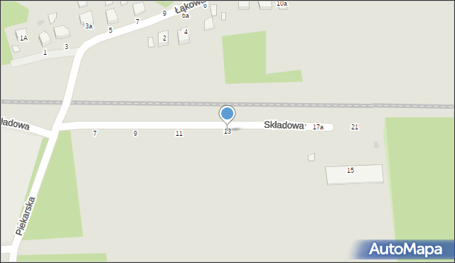 Łańcut, Składowa, 13, mapa Łańcut