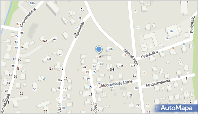 Łańcut, Skłodowskiej-Curie Marii, 23a, mapa Łańcut