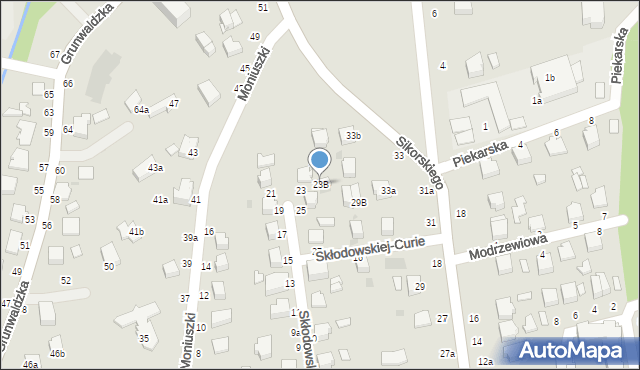 Łańcut, Skłodowskiej-Curie Marii, 23B, mapa Łańcut