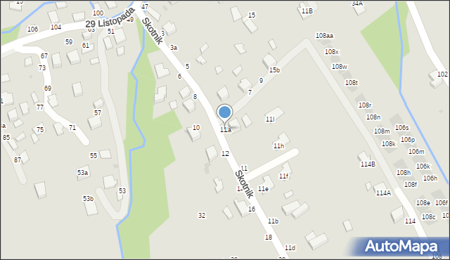 Łańcut, Skotnik, 11a, mapa Łańcut