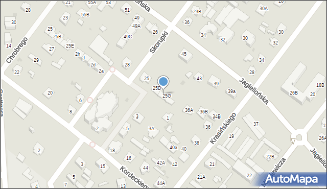Legionowo, Skorupki Ignacego Jana, ks., 25F, mapa Legionowo