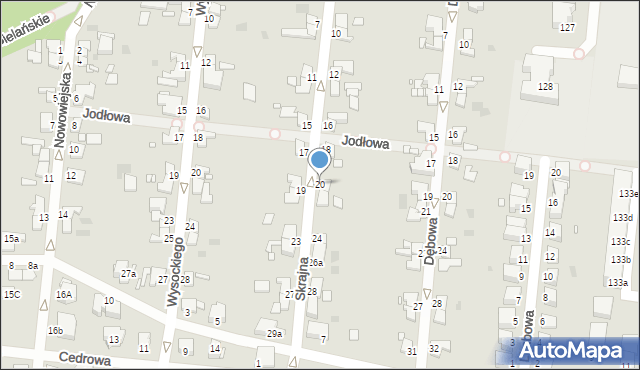 Legnica, Skrajna, 20, mapa Legnicy